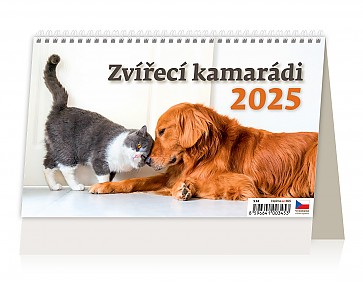 Stolní kalendář 2025 Zvířecí kamarádi