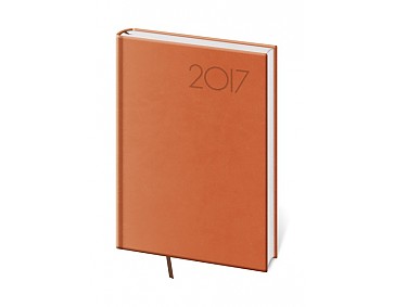 Diář denní A5 Print - oranžová 2017