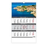 Nástěnný kalendář 2025 Tříměsíční kalendář Pobřeží