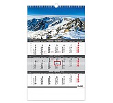 Nástěnný kalendář 2025 Tříměsíční kalendář Hory