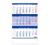 Nástěnný kalendář 2025 Tříměsíční kalendář modrý